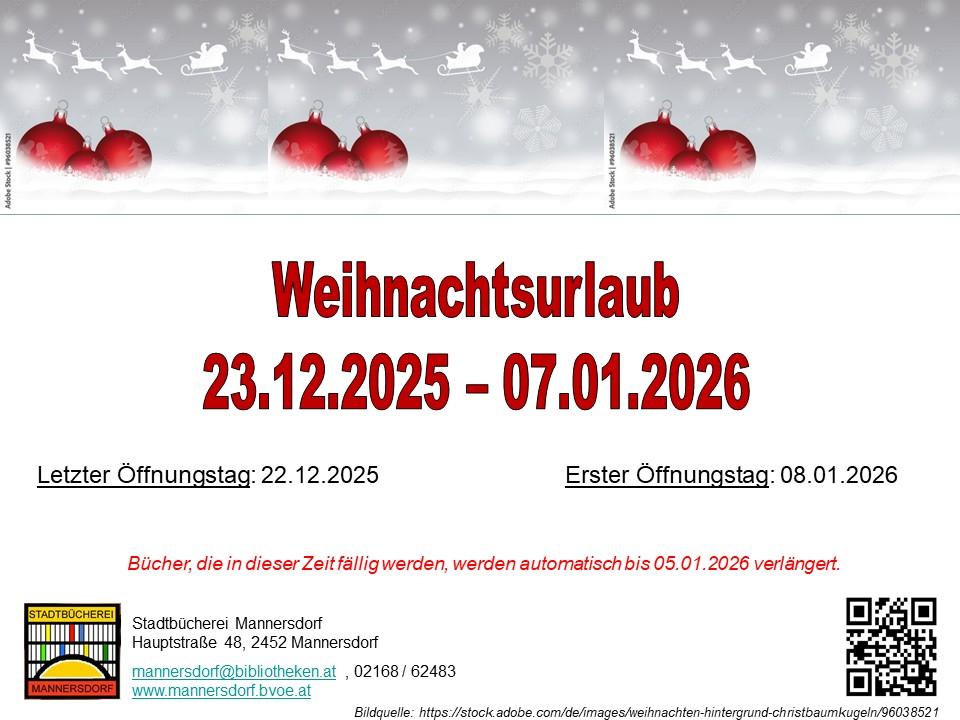 Urlaub Weihnachten 2025